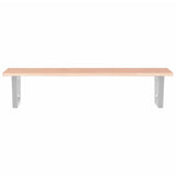 Basin Shelf Wall Mounted Steel and Solid Wood Oak 3302614