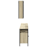 ZNTS 3 Piece Bathroom Cabinet Set Sonoma Oak Engineered Wood 3214726