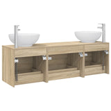 Bathroom Furniture Set 3 pcs Sonoma Oak 49.5 x 44.5 x 65 cm 3405893