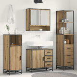 Bathroom Furniture Set 3 pcs Artisan Oak Engineered Wood 3402522