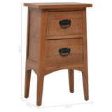 Bedside Cabinet Solid Fir Wood 40x29x68 cm Brown 246123
