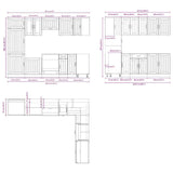 14 Piece Kitchen Cabinet Set Lucca Sonoma Oak Engineered Wood 3314984