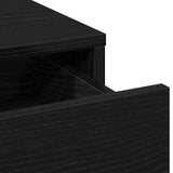 Dressing Table Set with Drawer 3 pcs Black Oak Engineered Wood 3334291