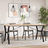 Dining Table Legs Y-Frame 160x80x73 cm Steel 357936