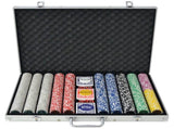 Poker Set with 1000 Laser Chips Aluminium 80185