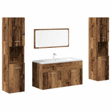 4 Piece Bathroom Furniture Set Old Wood Engineered Wood 3328595