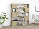 Book Cabinet Room Divider Sonoma Oak 100x24x155 cm Engineered Wood 809200