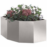 Corner Planter Silver 60 x 60 x 35 cm Stainless steel 883644