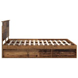 Bed Frame with Headboard Old Wood 160 x 200 cm Solid Pine Wood 3410990
