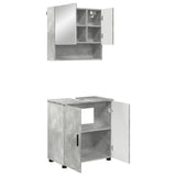 Bathroom Furniture Set Wall-mounted 2 pcs Concrete Grey 3392936