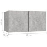 Hanging TV Cabinets 2 pcs Concrete Grey 60x30x30 cm 804521