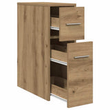 Narrow Bathroom Cupboard with Wheels Artisian Oak Engineered Wood 855285