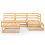 ZNTS 5 Piece Garden Lounge Set Solid Wood Pine 3075489