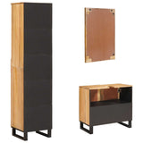 Bathroom Sets with Drawer 3 pcs Natural Solid Mango Wood 3310061