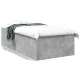 Bed Frame without Mattress Concrete Grey 75x190 cm Small Single 3280982
