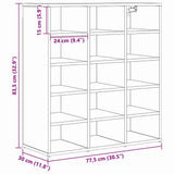 Shoe Cabinet Old Wood 77.5 x 30 x 83.5 cm Engineered Wood 875215