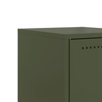 ZNTS Bedside Cabinets 2 pcs Olive Green 36x39x60.5 cm Steel 846455