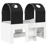 Bed with Tunnel 4 pcs White and Black Engineered Wood 3423490