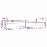 TV Cabinet with LED Lights Smoked Oak 270x35x40 cm 3152751
