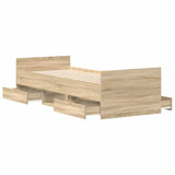 Bed Frame without Mattress Sonoma Oak 100x200 cm 3203798