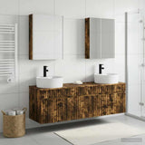 Bathroom Cabinet Set 5 pcs Smoked Oak Engineered Wood 3406611