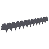 Lawn Edging 10 pcs 103 x 15 cm Steel Anthracite 8008652