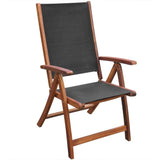 Garden Furniture Set Brown Acacia wood 9 piece set Foldable 42649