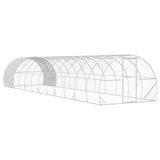 Chicken Coop Silver 1200 x 300 x 200 cm Galvanised Steel 3434700