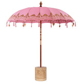 Balinese Parasol Pink 215 x 215 x 260 cm Cotton and solid wood 3356906