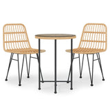 Garden Dining Set Black Steel Garden Dining Set Round Modern 3157835