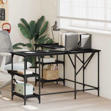 Desk Black Oak 139 x 139 x 75 cm Engineered Wood 882870