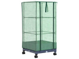 Garden Planter with Greenhouse Cover&Wheels Blue Grey PP 3422926