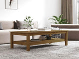 Coffee Table Honey Brown 110x50x40 cm Solid Wood Pine 814277