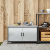 Kitchen Storage HATTEM Silver 90 x 50 x 53 cm Steel 875000