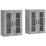 Wall Mounted Cabinets 2 pcs Concrete Grey Engineered Wood 3197973