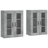 Wall Mounted Cabinets 2 pcs Concrete Grey Engineered Wood 3197973