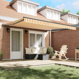 Retractable Awning Yellow and White 400 x 300 cm 3330498