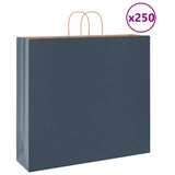Paper Bags 250 pcs with Handles Blue 54x15x49 cm 4101710