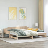 Daybed with Trundle without Mattress 80x200 cm Solid Wood 850902