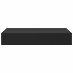 Floating Wall Shelf with Drawer Black 48x25x8 cm 288205
