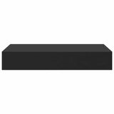 Floating Wall Shelf with Drawer Black 48x25x8 cm 288205