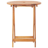 Bistro Set Taupe Solid Acacia wood, 100% Polyester Fabric Compact 3281798