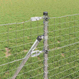 Embedded Fence Post 26 pcs Silver Powder-Coated Steel 3350145