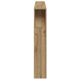 LED Headboard Artisan Oak 200x18.5x103.5 cm Engineered Wood 857693