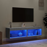 TV Cabinets with LED Lights 2 pcs Concrete Grey 60x30x30 cm 837134