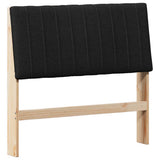Upholstered Headboard Black 100 cm Solid Pine Wood 879411