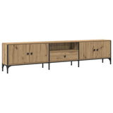 TV Cabinet with Drawer Artisan Oak 200x25x44 cm Engineered Wood 857697