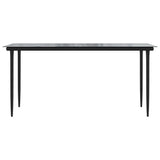 Garden Dining Set Black Powder-coated steel Large Durable 3156577