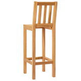 Bar Stool 2 pcs Natural Solid Teak Wood 42030011