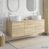 Bathroom Furniture Set 3 pcs Sonoma Oak 49.5 x 44.5 x 66 cm 3405917